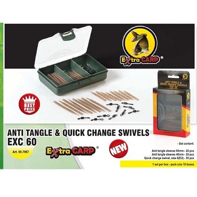 extra carp anti tangle quick change swivel hızlı değişim sırdöndüsü seti